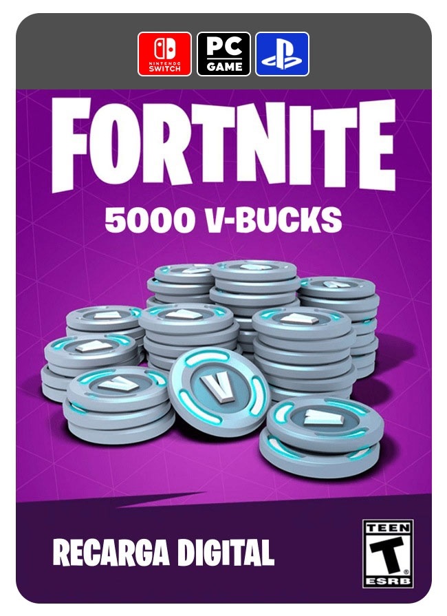 FORTNITE card de 5000 pavos V-bucks digital y multiplataforma