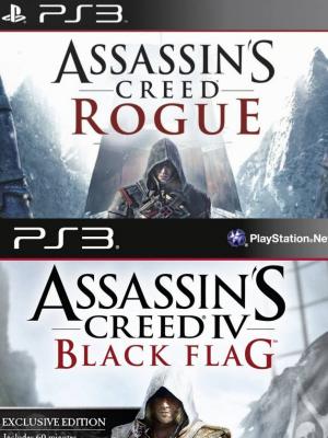 ASSASSINS CREED ROGUE + ASSASSINS CREED 4 BLACK FLAG