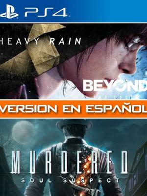 3 JUEGOS EN 1 BEYOND TWO SOULS mas HEAVY RAIN mas MURDERED SOUL SUSPECT FULL ESPAÑOL PS4