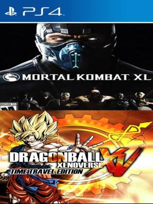 2 JUEGOS EN 1 MORTAL KOMBAT XL MAS DRAGON BALL XENOVERSE MAS SEASON PASS PS4