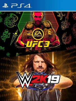 2 Juegos en 1 WWE 2K19 MAS EA SPORTS UFC 3 Ps4