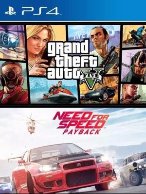 2 JUEGOS EN 1 GTA V MAS NEED FOR SPEED PAYBACK PS4